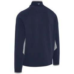 Blocked LS 1/4 Zip Pullover Blå