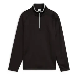 Boys Waffle Fleece 1/4 Zip Svart