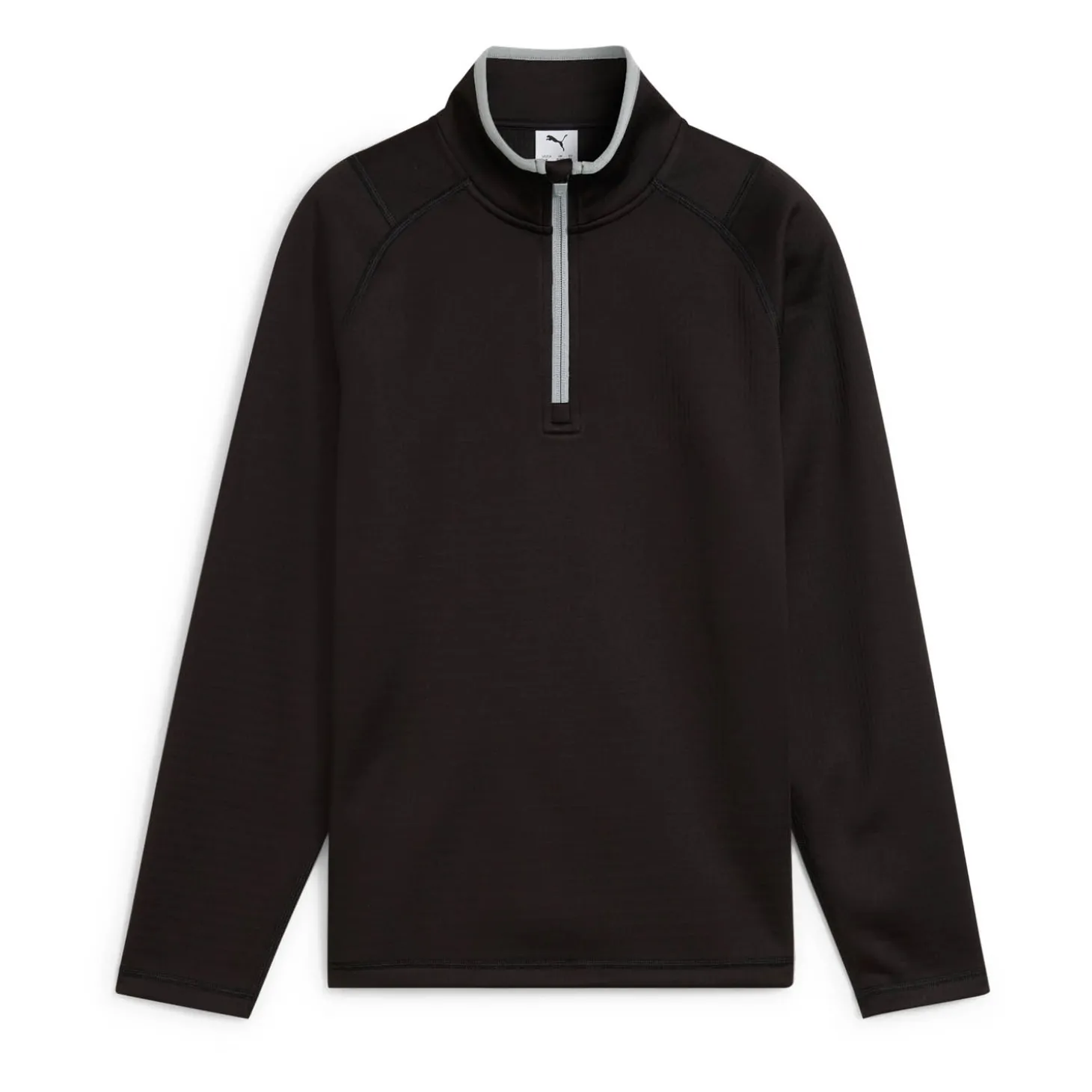 Boys Waffle Fleece 1/4 Zip Svart
