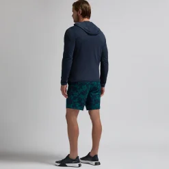 Brushed Back Tech Terry Hoodie: Blå