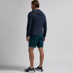 Brushed Back Tech Terry Hoodie: Blå