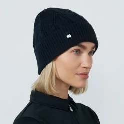 Cable Knit Hat Blå