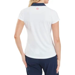 Cap Sleeve Print Trim Lisle Vit