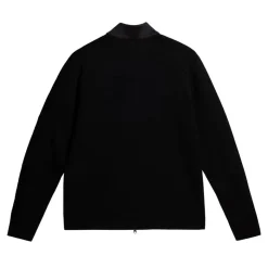 Devin Hybrid Knit Zip Sweater Svart