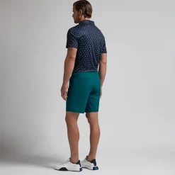 Geometric Floral Tech Jersey Polo Blå