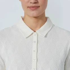 Graphic Jaquard Ss Poloshirt Vit