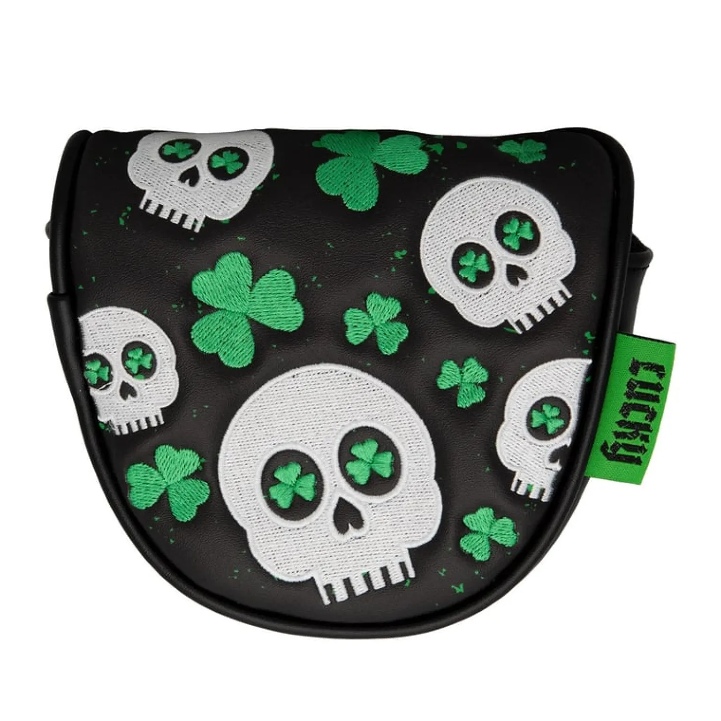 Headcover Putter Mallet Svart Grön