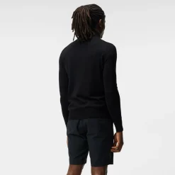 Kian Zipped Golf Sweater Svart