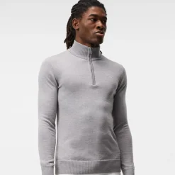 Kian Zipped Golf Sweater Grå