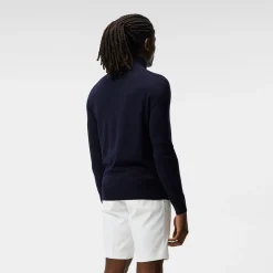 Kian Zipped Golf Sweater Blå