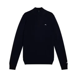 Kian Zipped Golf Sweater Blå