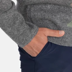 Lambswool Blend Argyle V-Neck Grå Blå