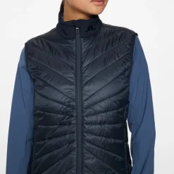 Madde Quilt Hybrid Vest Blå