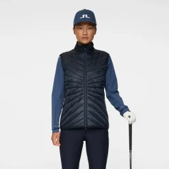 Madde Quilt Hybrid Vest Blå