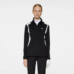 Mae Quarter Zip Mid Layer Svart