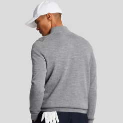 Merino Blend Quarter Zip Grå