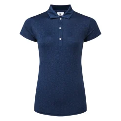 Painted Floral Cap Sleeve Lisle Blå