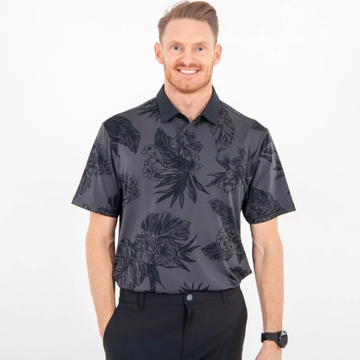 Playoff Polo 2.0 Floral Svart