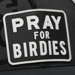 Pray For Birdies Patch Perforated Svart
