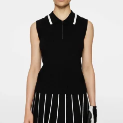 Ramona Knitted Polo Shirt Svart