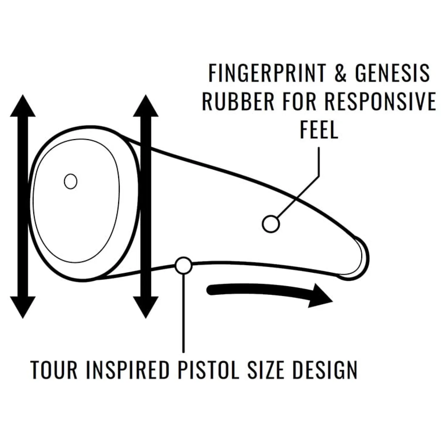 Sink fit Skinny Pistol Putter Black/Silver