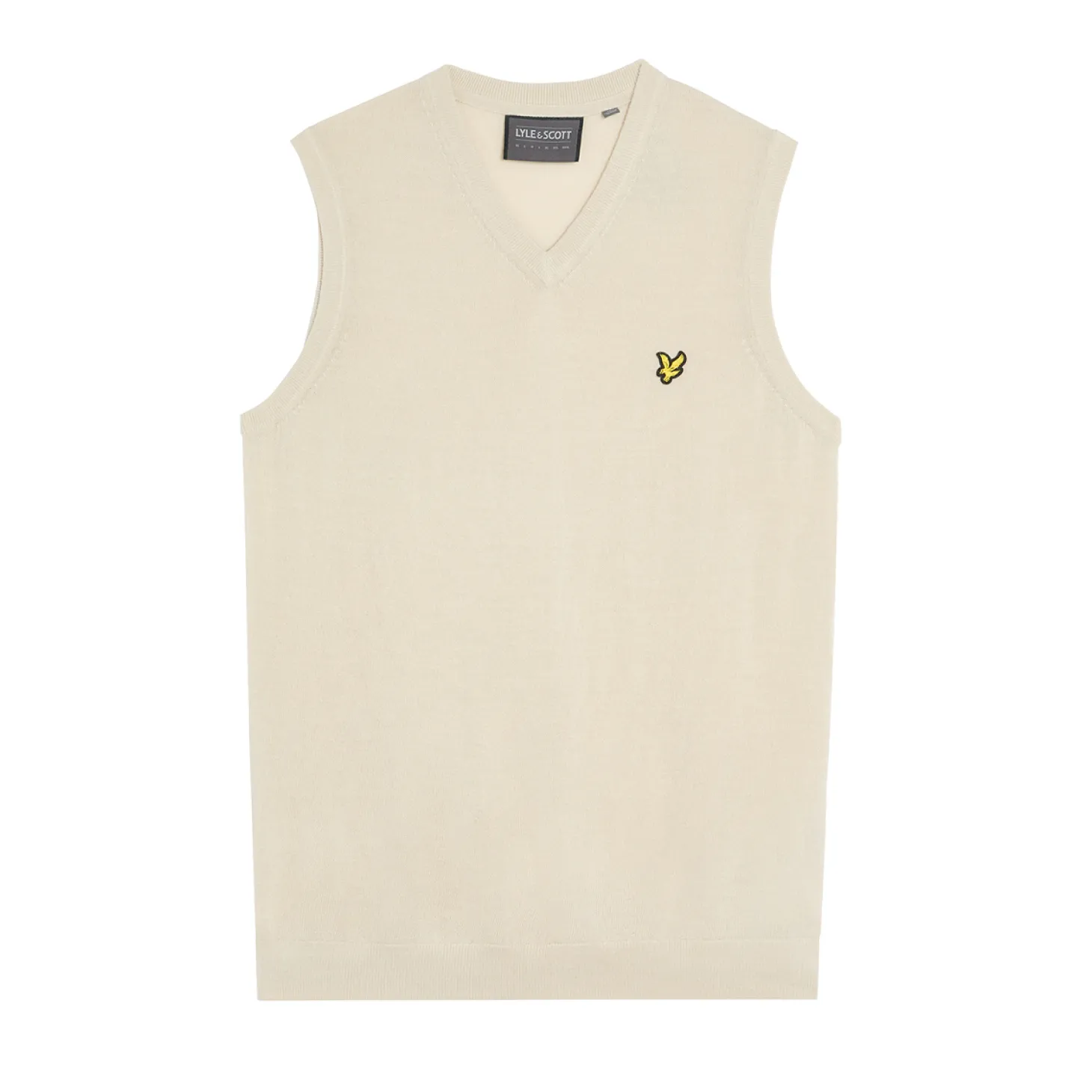 Slipover Merino Blend V-Neck Beige