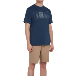 T-Shirt Graphic Crew: Blå