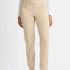 Twill Stretch Pull On Pant Beige