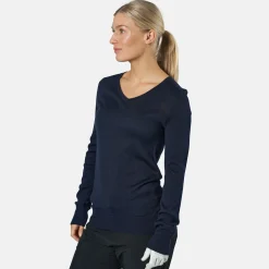 Vernon V-Neck Merino Blå