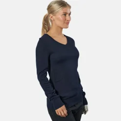 Vernon V-Neck Merino Blå