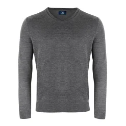 Vernon V-Neck Merino Grå