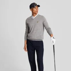 V-Neck Merino Blend Grå