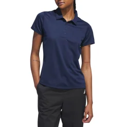W Solid Performance Short Sleeve Polo Shirt Blå