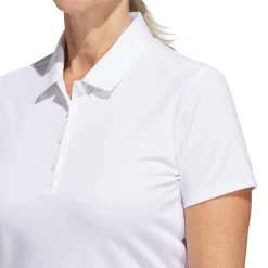 W Solid Performance Short Sleeve Polo Shirt Vit