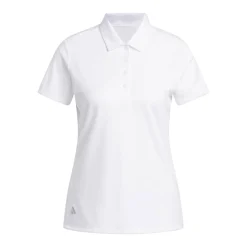 W Solid Performance Short Sleeve Polo Shirt Vit