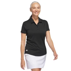 W Solid Performance Short Sleeve Polo Shirt Svart