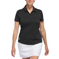 W Solid Performance Short Sleeve Polo Shirt Svart