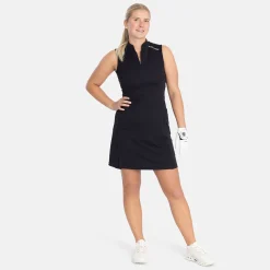 W Tech Dress Zip Collar Svart