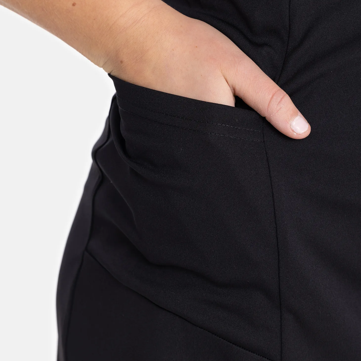 W Tech Dress Zip Collar Svart