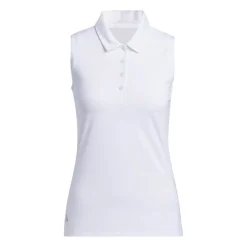 W Ultimate Solid Sleeveless Polo Shirt Vit