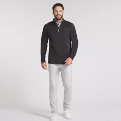 Waffle Fleece 1/4 Zip Svart