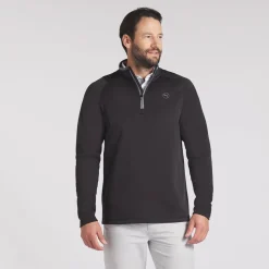 Waffle Fleece 1/4 Zip Svart