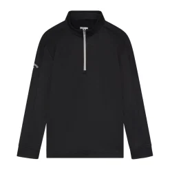 Youth Ls 1/4 Zip Hex Fleece Svart