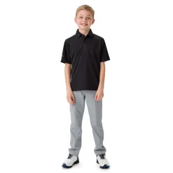 Youth Unisex Solid Polo Svart